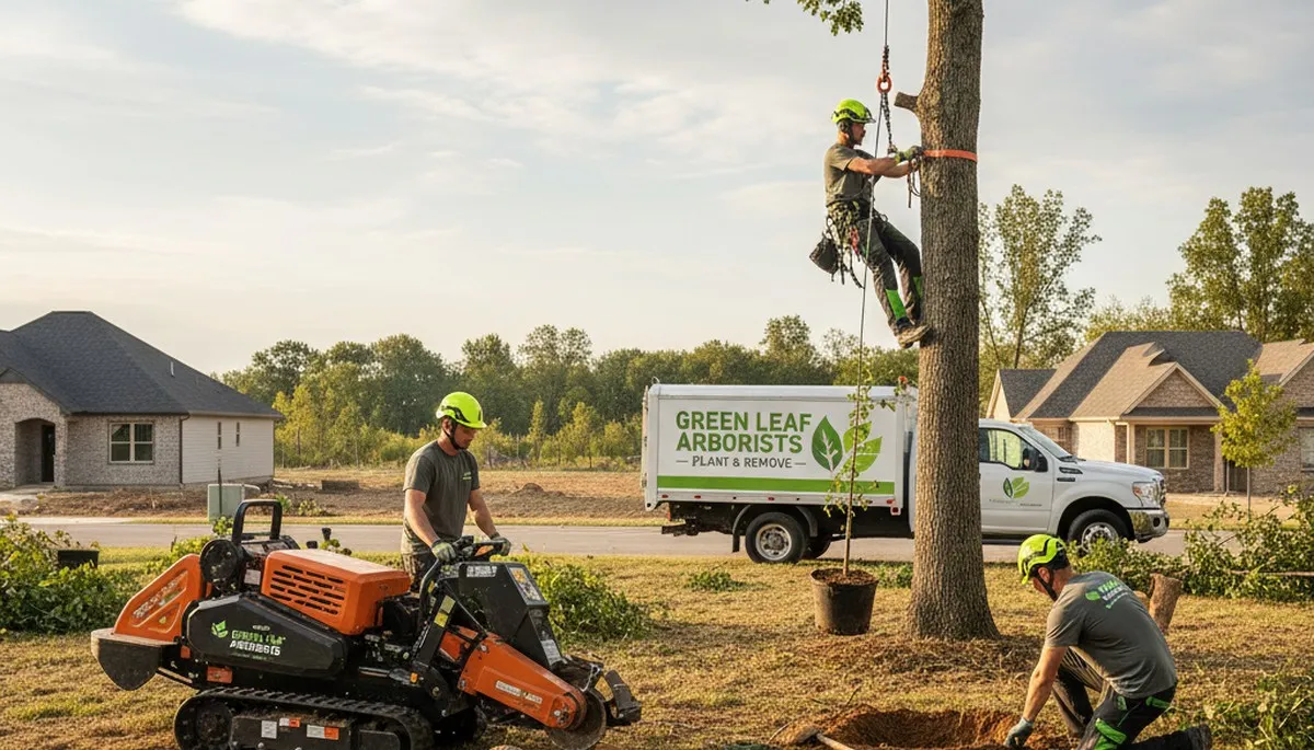 Arborist planting healthy trees in Lakeland FL yard for Chop Chop Tree service