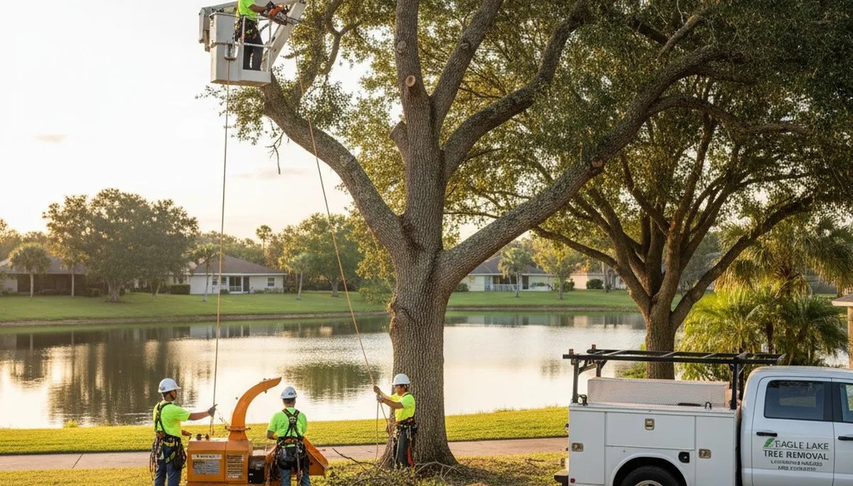 Professional tree removal service in Lakeland FL with certified arborists and safety equipment